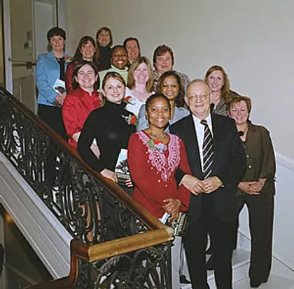 2007 Recipients group photo on a stairway
